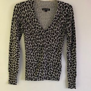 Express 90s sweater leopard print